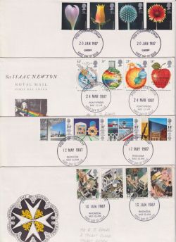 1987 x 8 Cheap First Day Covers (89627)