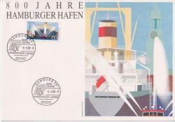 1989-05-05 Germany Hamburger Hafen Card FDC (89732)