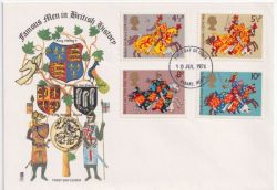 1974-07-10 Great Britons Stamps St Albans FDC (89872)