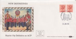 1985-07-16 Definitive 10p ACP Stamp Windsor FDC (89986)
