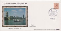 1987-01-27 13p New Phosphor Ink Windsor FDC (90001)