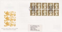 1997-04-21 10 x 1st Booklet Stamps Windsor FDC (90011)