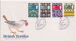 1982-07-23 Textiles Stamps Leek Staffs FDC (90111)