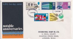 1969-04-02 Anniversaries Stamps London FDC (90273)
