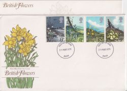 1979-03-21 British Flowers Stamps Bath FDC (90405)