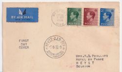 1936-09-01 KEVIII Definitive Stamps Newport Wavy FDC (90415)