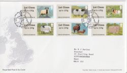 2012-02-24 Sheep Post & Go Stamps T/House FDC (90427)