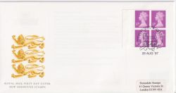 1997-08-26 GL3 4 x 37p Booklet Stamps Windsor FDC (90461)
