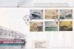 2004-04-13 Ocean Liners Stamps Southampton FDC (90652)