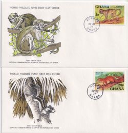 1977 Ghana World Wildlife Stamps x 4 FDC (90884)