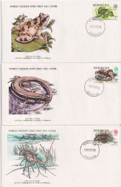 1979 Bermuda World Wildlife Stamps x 3 FDC (90903)