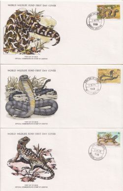 1979 Lesotho World Wildlife Stamps x 3 FDC (90905)