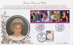1998-06-19 Princess Diana Stamps IOM Benham FDC (91159)