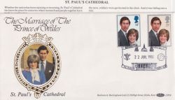 1981-07-22 Royal Wedding Stamps St Paul's FDC (91160)