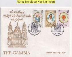 1981-07-22 The Gambia Royal Wedding FDC (91169)