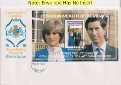 1981-07-23 Dominica Royal Wedding Bklt Pane FDC (91175)