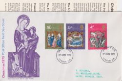 1970-11-25 Christmas Stamps London FDC (91260)