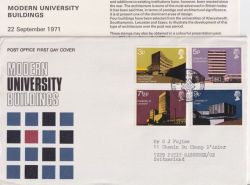 1971-09-22 University Buildings Bureau FDC (91269)