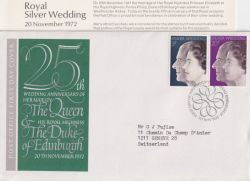1972-11-20 Royal Silver Wedding Bureau FDC (91279)