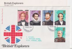 1973-04-18 British Explorers Stamps London EC FDC (91282)
