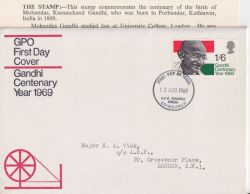 1969-08-13 Gandhi Centenary Bureau FDC (91354)