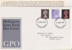 1967-06-05 Definitive Stamps WINDSOR FDC (91356)