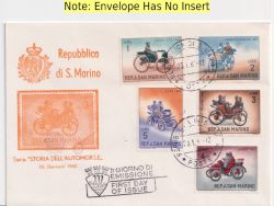 1962-01-23 San Marino Vintage Cars Stamps FDC (91365)