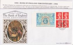 1994-07-27 Bank of England Label Pane London Silk FDC (91451)