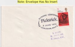 1970-06-03 Charles Dickens Stamp Corsham FDC (91588)