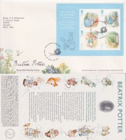 2016-07-28 Beatrix Potter Stamps M/S Ambleside FDC (92291)