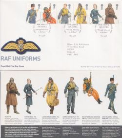 2008-09-18 RAF Uniforms Stamps Hendon FDC (92322)