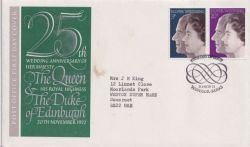 1972-11-20 Silver Wedding Stamps Windsor FDC (92454)