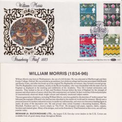 1982-07-23 Textiles William Morris London E17 Silk FDC (92475)