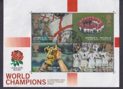 2003-12-19 Rugby England Winners M/S Used Stamps  (92514)
