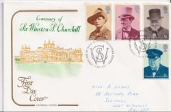 1974-10-09 Churchill Stamps Blenheim FDC (92565)
