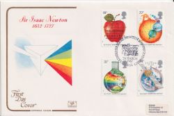 1987-03-24 Isaac Newton Stamps Cambridge FDC (92592)