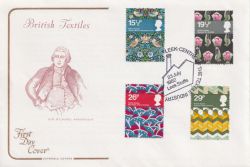1982-07-23 British Textiles Stamps Leek FDC (92673)