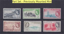 Barbados 1953 QEII Stamps 6V M/M (92711)