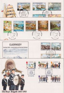 1983 Guernsey 4 Different Covers (92803)