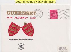 1969-02-26 Guernsey 4d Definitive Stamp FDC (92810)