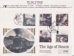 1994-01-18 Age of Steam Stamps Derby Silk FDC (92862)