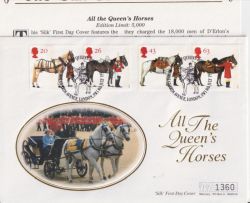 1997-07-08 Queens Horses Stamps London SW1 FDC (92868)
