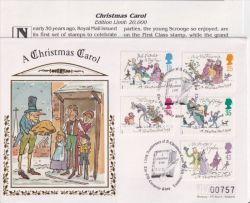 1993-11-09 Christmas Stamps London Silk FDC (92870)