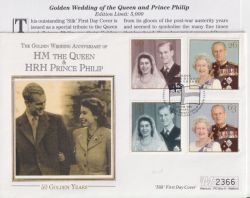 1997-11-13 Golden Wedding Stamps Dartmouth FDC (92873)