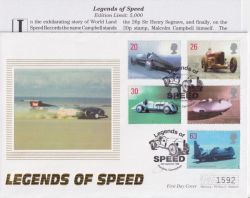 1998-09-29 Speed Records Stamps Pendine FDC (92881)