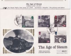 1994-01-18 Age of Steam Stamps Derby Silk FDC (92885)