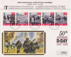 1994-06-06 D-Day Stamps Portsmouth FDC (92891)