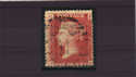 1858-79 SG43/4 1 d red pl 72 FK used (QV309)