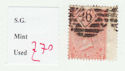 1865-67 QV SG94 4d vermilion used stamp (qvb13)
