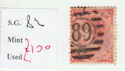 1862-64 QV SG82 4d used stamp (qvb40)